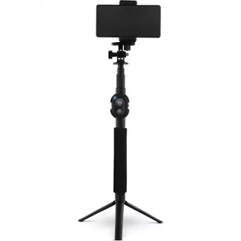 InLine Selfie Stick 4 πόδια με μίνι τρίποδο αλουμίνιο μαύρο μέγ. 0,75 m