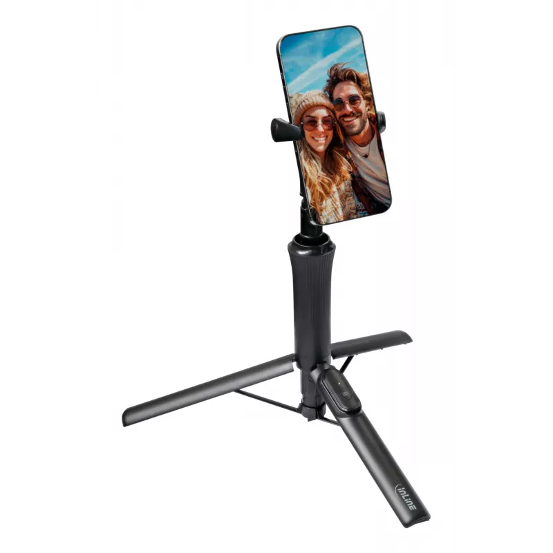 Τρίποδο selfie stick InLine 48091 με τηλεχειριστήριο Bluetooth – επεκτεινόμενη βάση smartphone