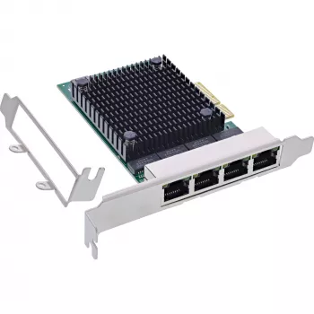 InLine τετραπλή κάρτα δικτύου Gigabit, 4x RJ45 2,5 Gbit/s, PCIe x4, με LP-Blende
