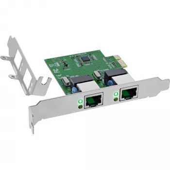 Κάρτα δικτύου InLine 51128K διπλή Gigabit 2x RJ45 PCIe x1