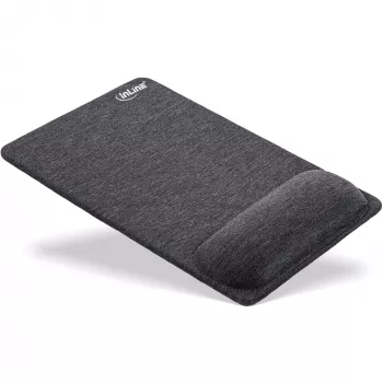 InLine mousepad με στήριγμα καρπού, ύφασμα, μαύρο