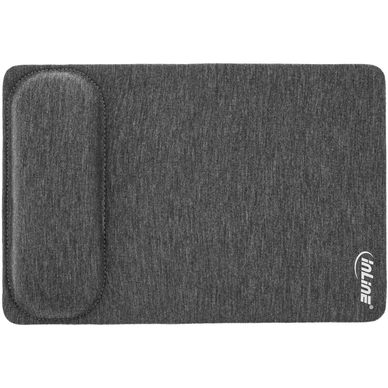 InLine mousepad με στήριγμα καρπού, ύφασμα, μαύρο