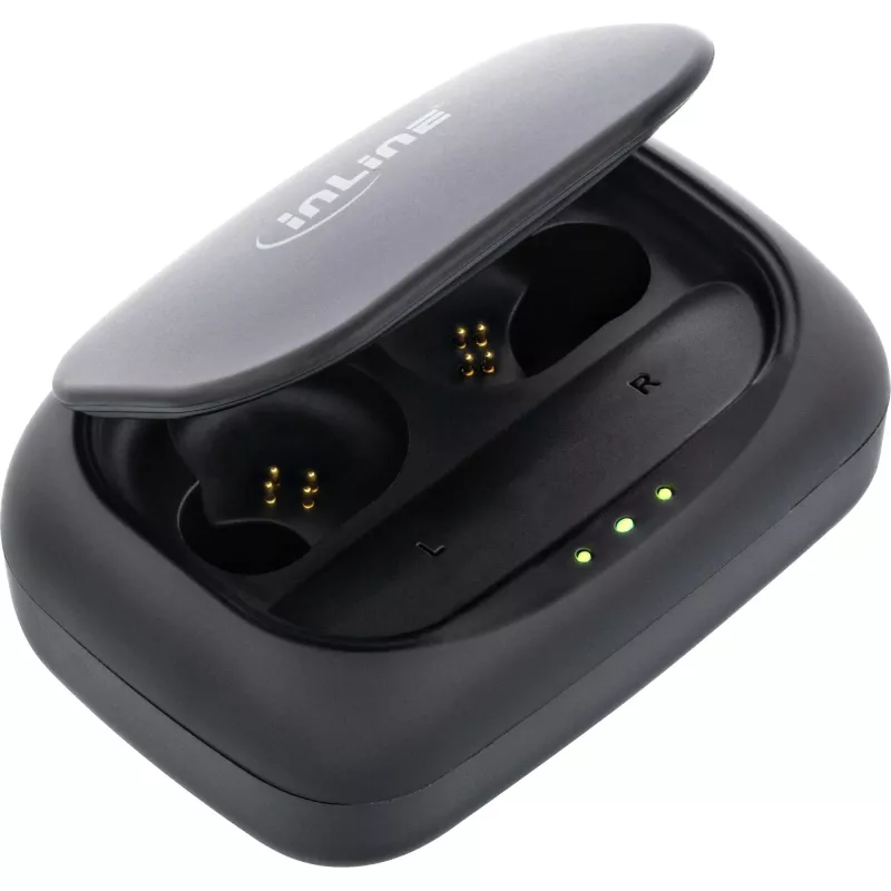 InLine PURE Air TWS, ασύρματα ακουστικά Bluetooth In-Ear με Qi-Case Powerbank