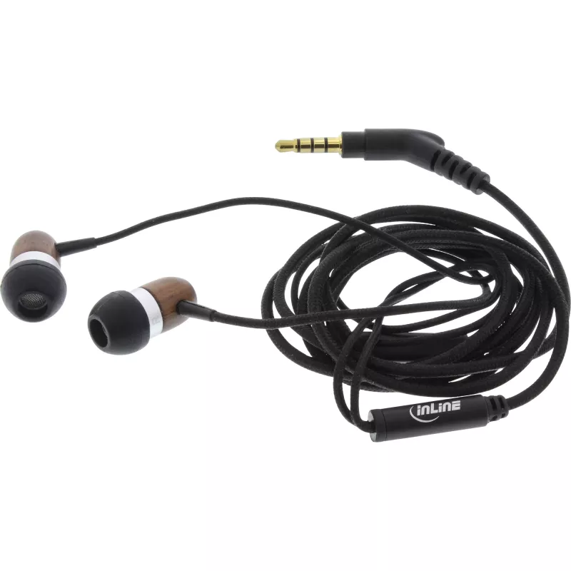 Ακουστικά InLine woodin-ear In-Ear Headset