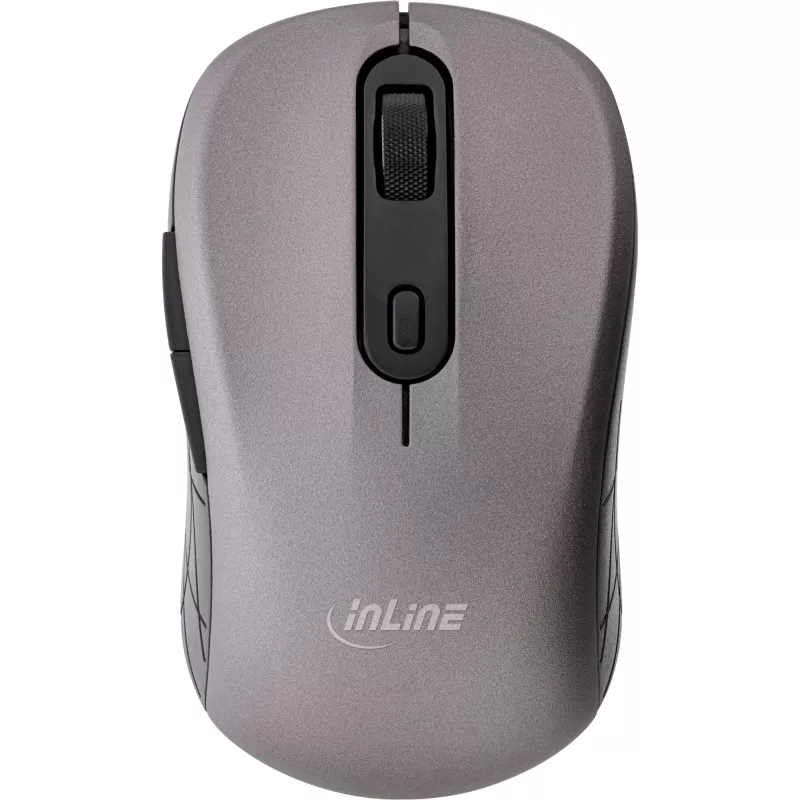 InLine ποντίκι 3-in-1, Bluetooth + 2x 2,4 GHz, 5 κουμπιά, οπτικό, γκρι/μαύρο