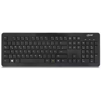 InLine Design σετ επιφάνειας εργασίας, USB 2,4 GHz, μέγ. 1600 dpi, μαύρο, ΓΕΡΜΑΝΙΚΟ
