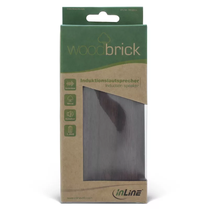 InLine woodbrick, επαγωγικό ηχείο σε γνήσια ξύλινη θήκη