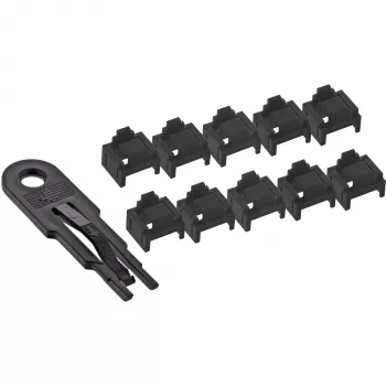 InLine RJ45-Portblocker, σετ εκκίνησης με 10 blockers και κλειδί, μαύρο