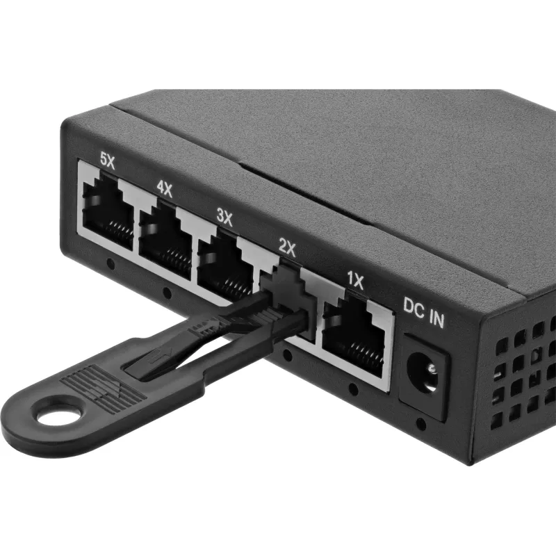 InLine RJ45-Portblocker, σετ εκκίνησης με 10 blockers και κλειδί, μαύρο