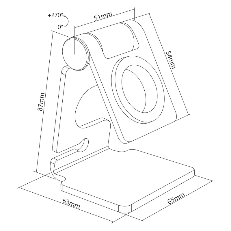 Holder InLine βάση αλουμινίου για το Apple Watch ασημί