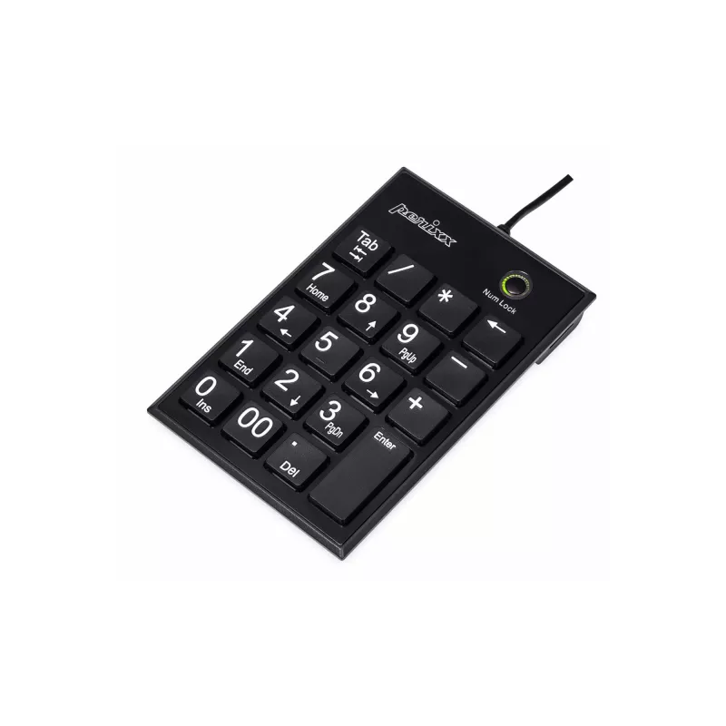 Perixx PERIPAD-202U αριθμητικό πληκτρολόγιο USB-A μαύρο (57161E)