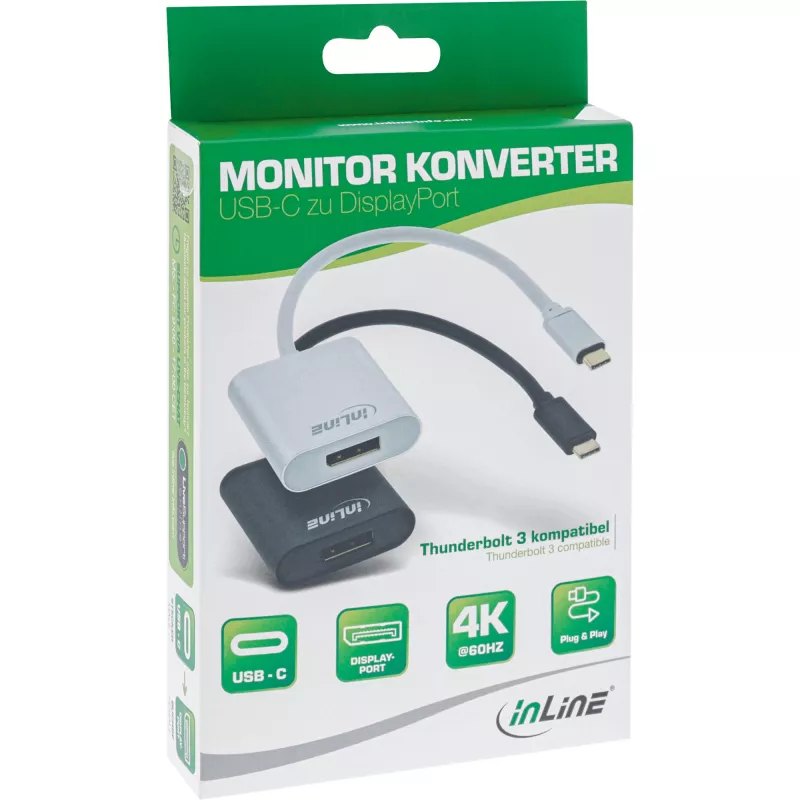 Προσαρμογέας οθόνης USB InLine 64102S USB-C σε DisplayPort 4K 60Hz
