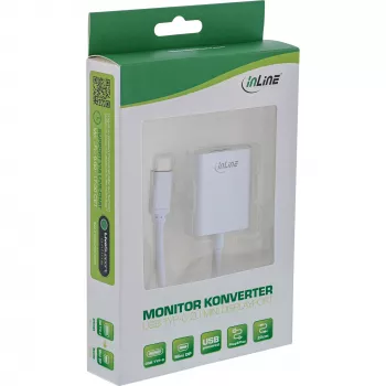 Προσαρμογέας οθόνης USB InLine 64105S βύσμα USB-C σε Mini DisplayPort 4K 60Hz ασημί