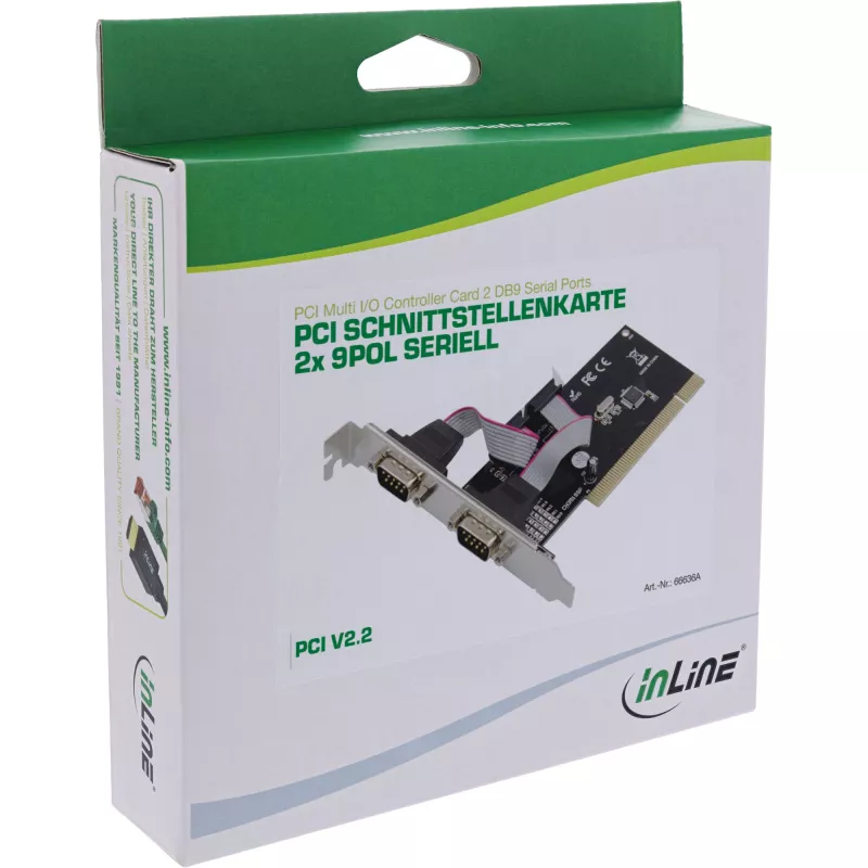 InLine κάρτα ελεγκτή PCI Multi I/O 2 σειριακές θύρες DB9