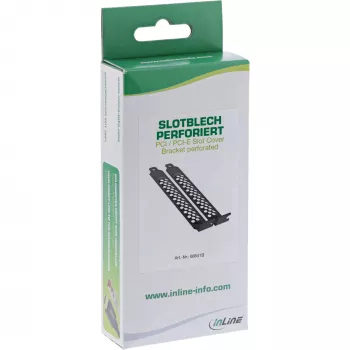 InLine σετ καλυμμάτων υποδοχών PCI / PCI-E, διάτρητα, 2 τεμ., μαύρα