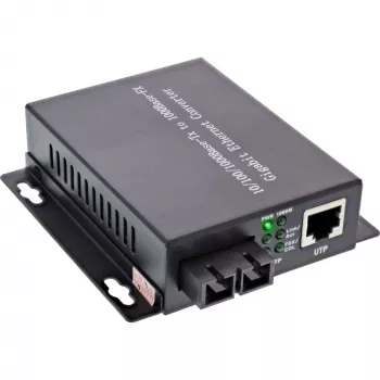InLine μετατροπέας μέσου δικτύου 10/100/1000Mb/s TP σε LWL (SC Duplex), SM, 20km