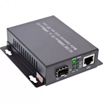InLine μετατροπέας μέσου δικτύου 10/100/1000 Mb/s TP σε SFP FO, SM, 20 km