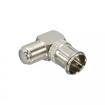 InLine Αντάπτορας F-Quick βύσμα αρσενικό SAT σε F υποδοχή θηλυκή SAT γωνιακός 69923W