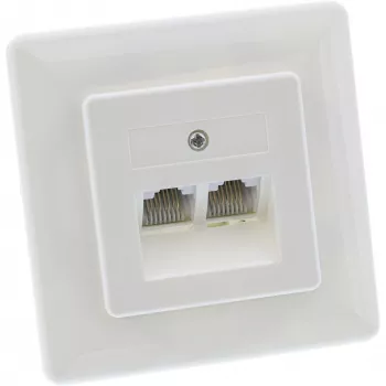 InLine Επιτοίχια πλάκα ISDN 2x RJ45 υποδοχή θηλυκή 2x 8 port 69989C