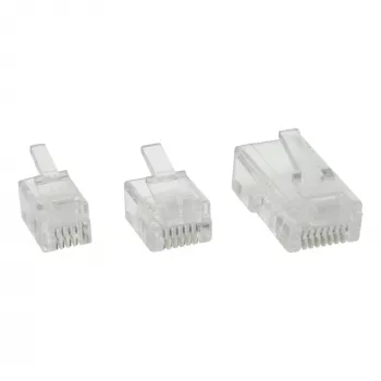 InLine Βύσμα αρσενικό modular 4P4C RJ10 για πρέσα σε καλώδιο ταινίας, 10 τεμ.
