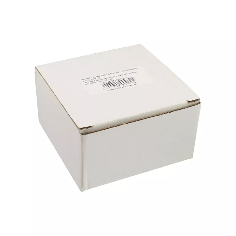 InLine Πρίζα δικτύου Cat.5e 2x RJ45 επιτοίχια λευκό RAL9010