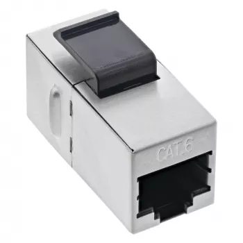 InLine Μονάδα RJ45 υποδοχή θηλυκή-σε-υποδοχή θηλυκή SNAP-In Cat.6 STP, μαύρο/ασημί