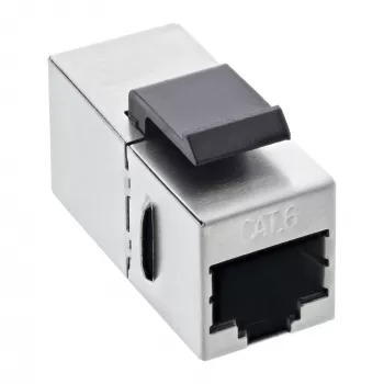 InLine Μονάδα RJ45 υποδοχή θηλυκή-σε-υποδοχή θηλυκή SNAP-In Cat.6 STP, μαύρο/ασημί