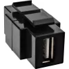 InLine Μονάδα USB 2.0 Snap-In, USB 2.0 A υποδοχή θηλυκή/υποδοχή θηλυκή, λευκό κουτί