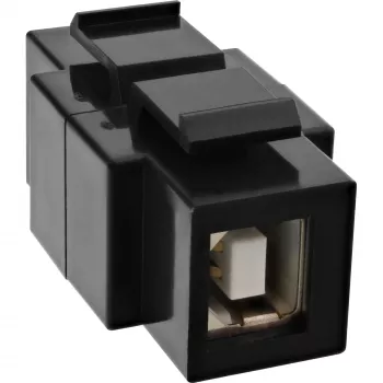 InLine Μονάδα USB 2.0 Snap-In, USB 2.0 A υποδοχή θηλυκή/υποδοχή θηλυκή, λευκό κουτί