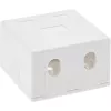 InLine Επιτοίχιο κουτί για Keystone 2x RJ45 λευκό 76202B