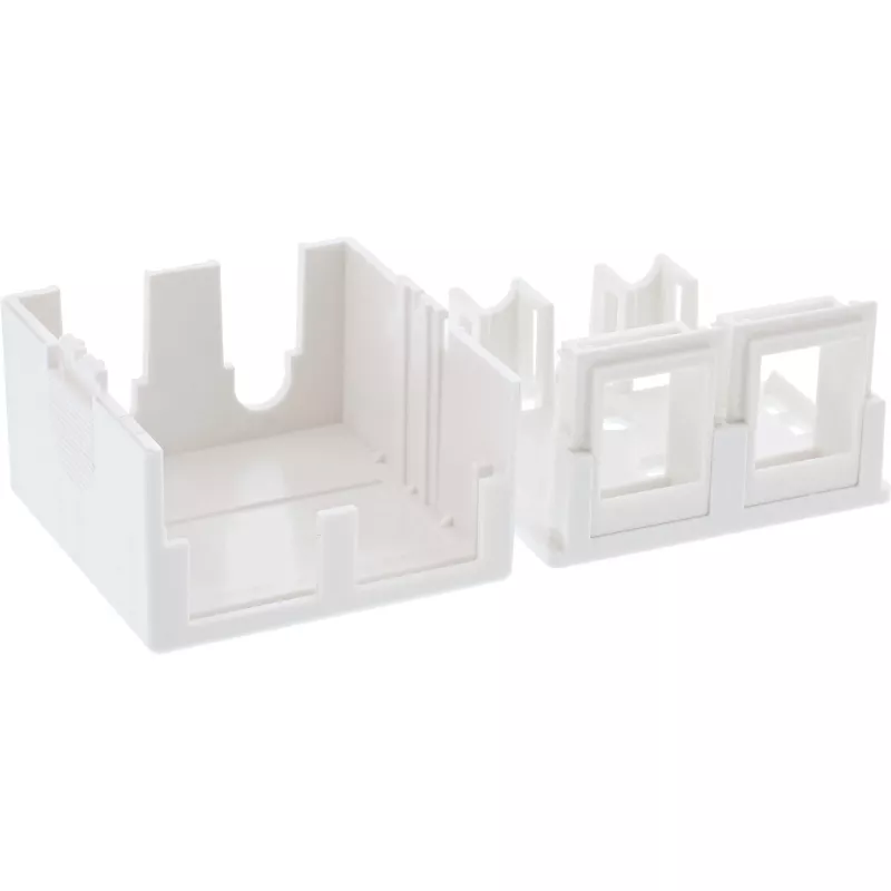 InLine Επιτοίχιο κουτί για Keystone 2x RJ45 λευκό 76202B
