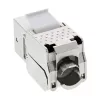 InLine RJ45 Keystone Jack Snap-In μονάδα Cat.6a, με καπάκι προστασίας σκόνης μαύρο