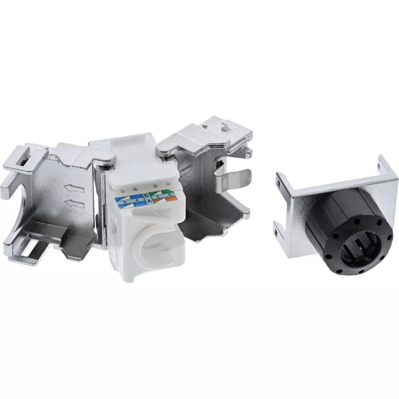 InLine Premium RJ45 Keystone Jack Snap-In μονάδα Cat.6a, με καπάκι προστασίας σκόνης