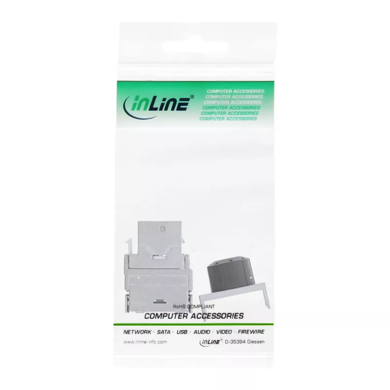 InLine Premium RJ45 Keystone Jack Snap-In μονάδα Cat.6a, με καπάκι προστασίας σκόνης