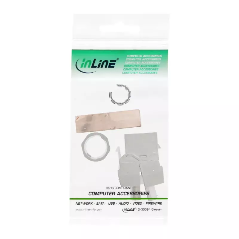 RJ45 Keystone Jack Snap-In μονάδα InLine 76202F Cat.6a
