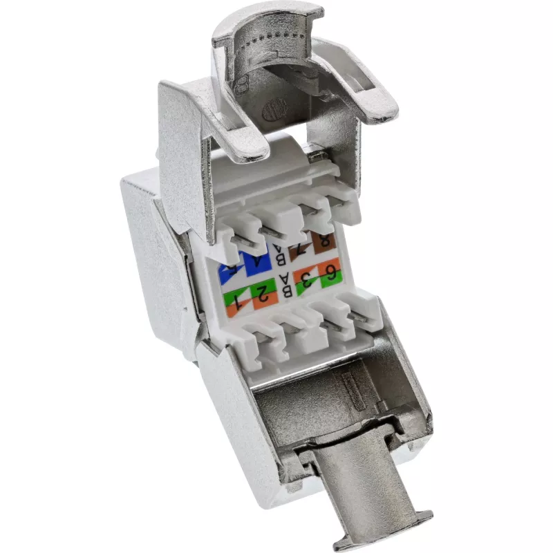 InLine RJ45 Keystone Jack Snap-In μονάδα Cat.8.1 επίπεδη μεταλλική 1 τεμ.