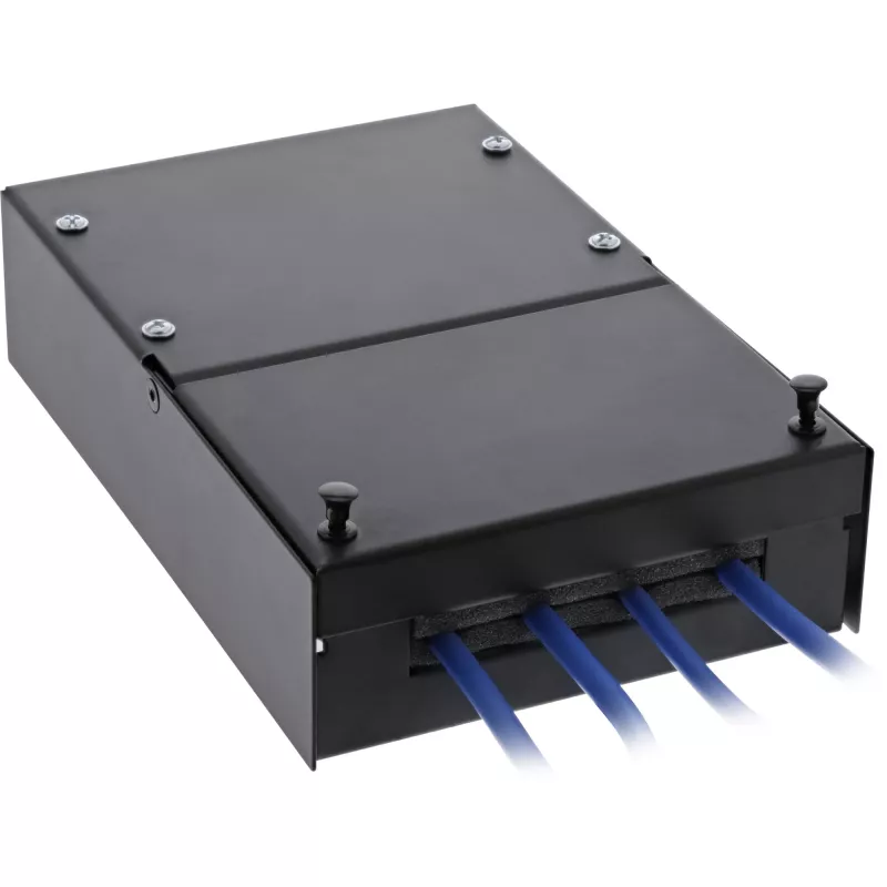 InLine Surface Mount Box για Keystone 4x RJ45 μαύρο 76202X