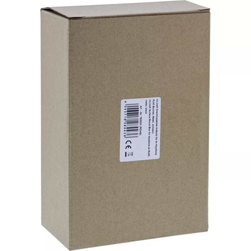 InLine Surface Mount Box για Keystone 4x RJ45 μαύρο 76202X