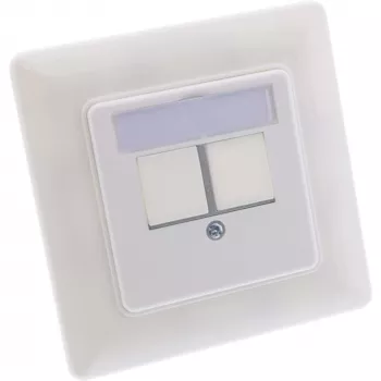InLine Σετ πλαισίου για 2x RJ45 Keystone SNAP-In 90°, λευκό RAL9010