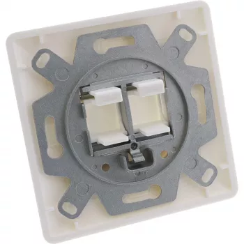 InLine Σετ πλαισίου για 2x RJ45 Keystone SNAP-In 90°, λευκό RAL9010