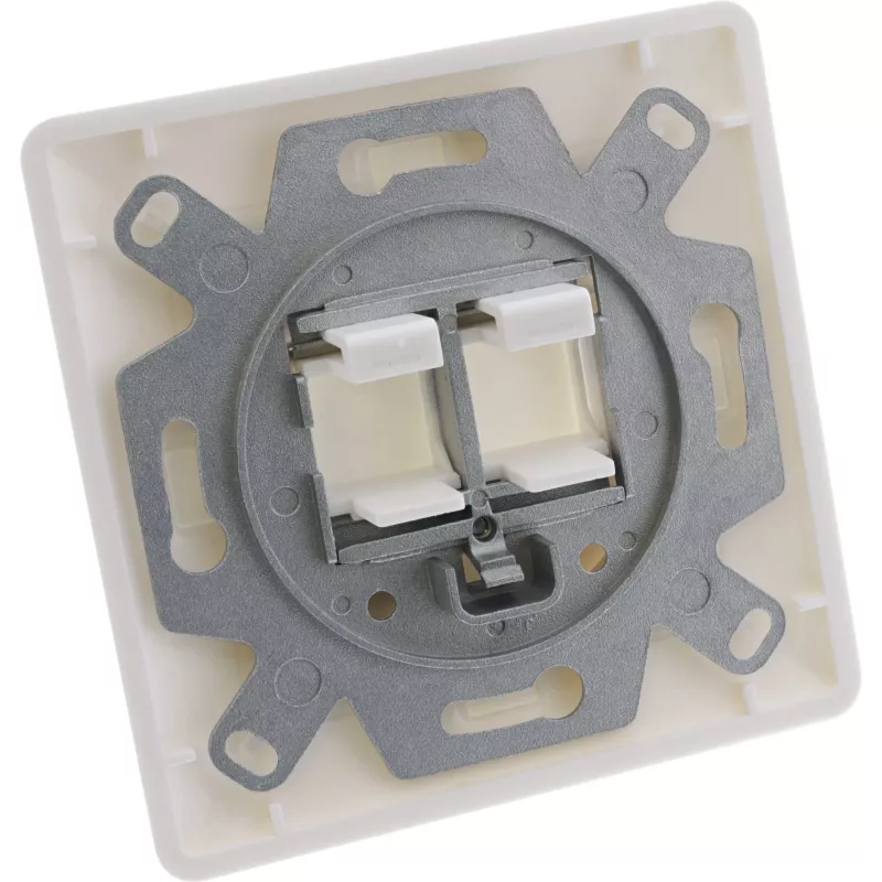 InLine Σετ πλαισίου για 2x RJ45 Keystone SNAP-In 90°, λευκό RAL9010