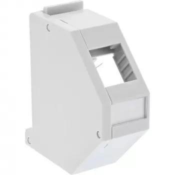 InLine Βάση Keystone για ράγα DIN, 1-Port, ανοιχτό γκρι