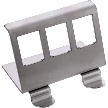InLine 76203E Μεταλλική βάση Keystone Snap-In ράγας DIN, 3-πλή