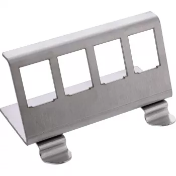 InLine 76203F Μεταλλική βάση τοποθέτησης Keystone snap-in ράγας DIN, 4-πλή