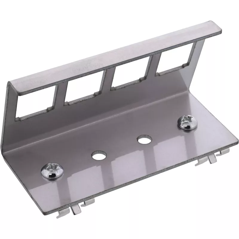 InLine 76203F Μεταλλική βάση τοποθέτησης Keystone snap-in ράγας DIN, 4-πλή