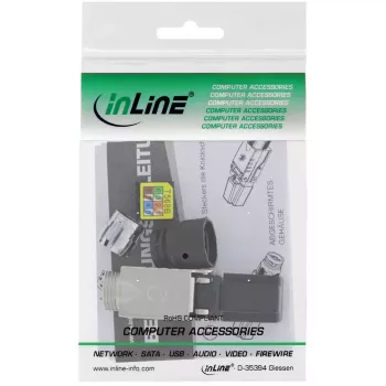 InLine Βύσμα RJ45 Cat.6A 500MHz, τερματιζόμενο επιτόπου, θωρακισμένο, με βιδωτό καπάκι