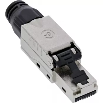 InLine Βύσμα RJ45 Cat.6A 500MHz, τερματιζόμενο επιτόπου, θωρακισμένο, με βιδωτό καπάκι