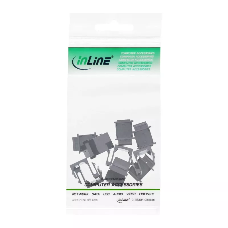 InLine Keystone SNAP-In τυφλό κάλυμμα για υποδοχή μονάδας, μαύρο, 10 τεμ.