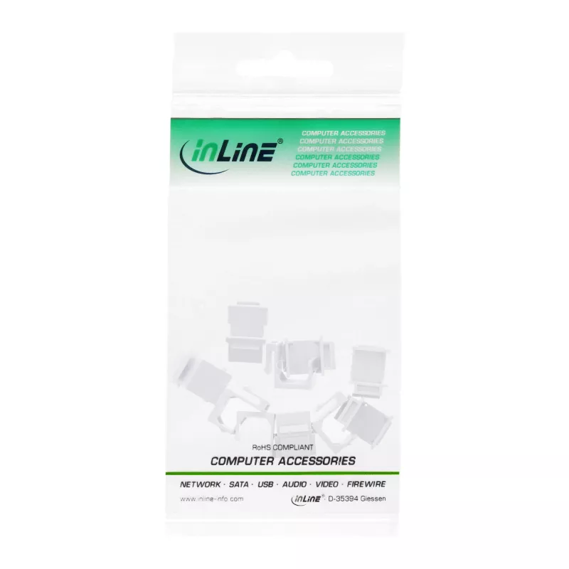 InLine Keystone SNAP-In τυφλό κάλυμμα για υποδοχή μονάδας, λευκό, 10 τεμ.