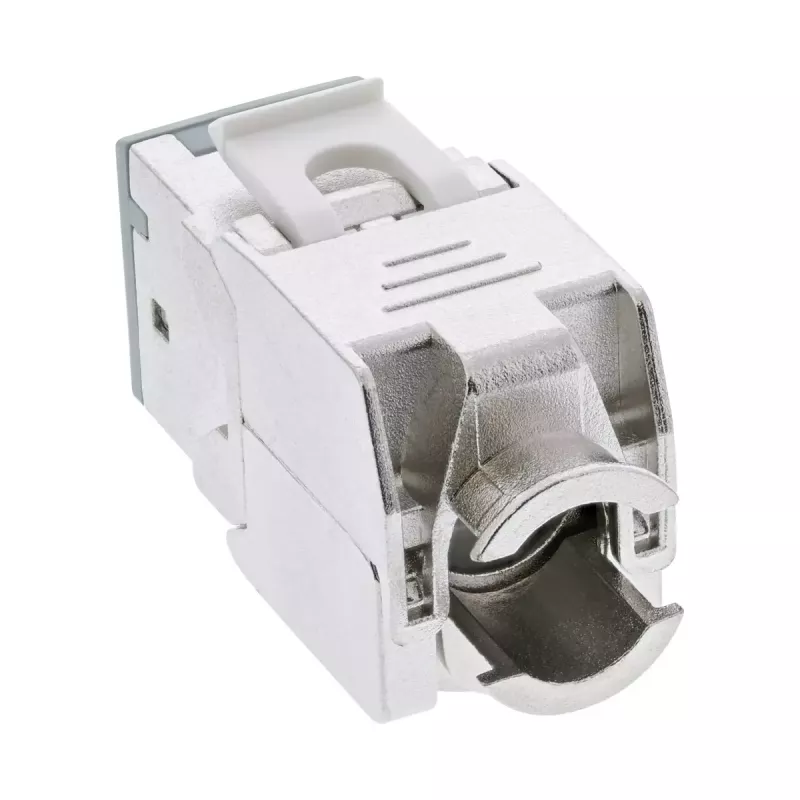 InLine Keystone υποδοχή RJ45, θωρακισμένη, Cat.6A, γκρι συσκευασία 8 τεμ.